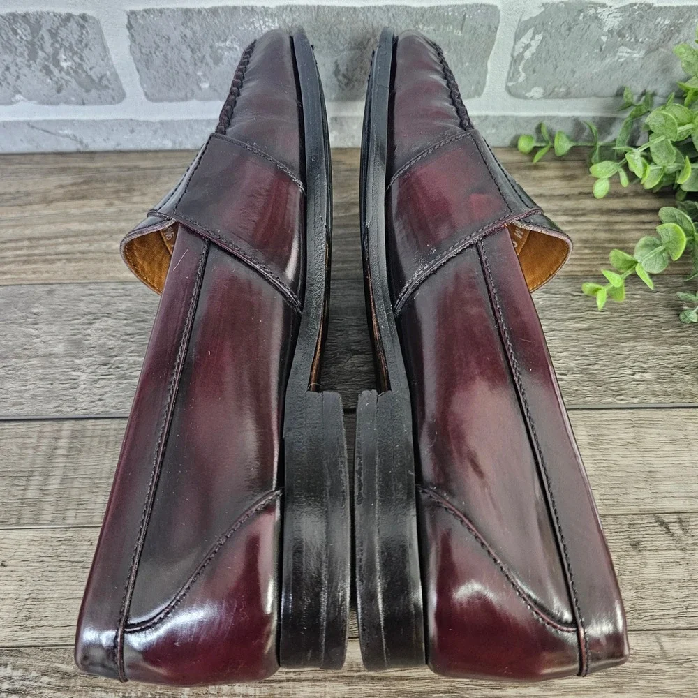 Vintage G.H. Bass Weejuns Logan Oxblood Penny Loafers Men's 9.5M Brazil 9206